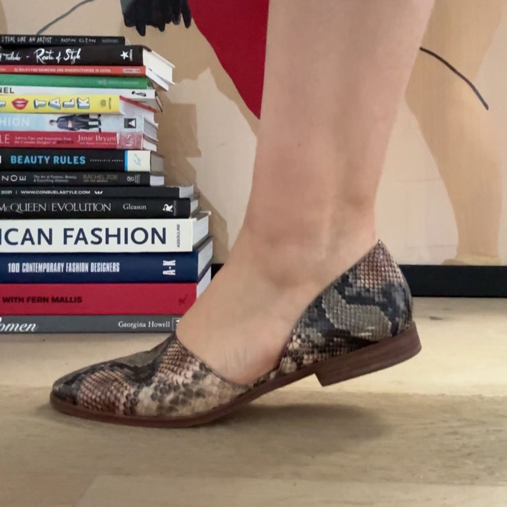 Madewell Flats in Snake Embossed Leather